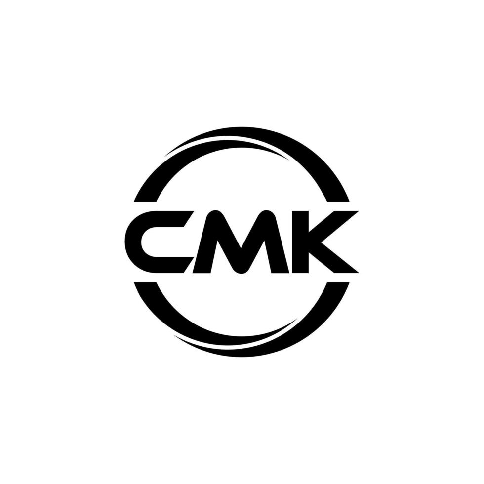 CMK letter logo design in illustration. Vector logo, calligraphy designs for logo, Poster, Invitation, etc.