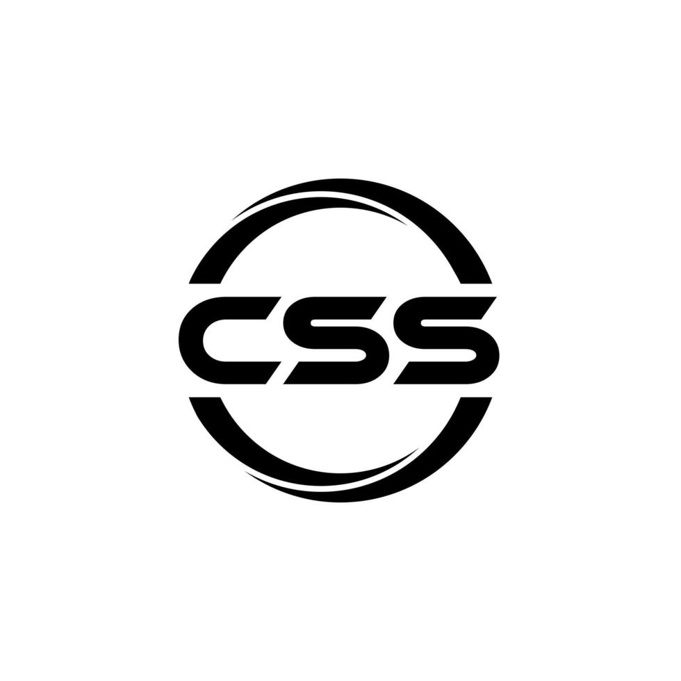 diseño de logotipo de letra css en ilustración. logotipo vectorial, diseños de caligrafía para logotipo, afiche, invitación, etc. vector