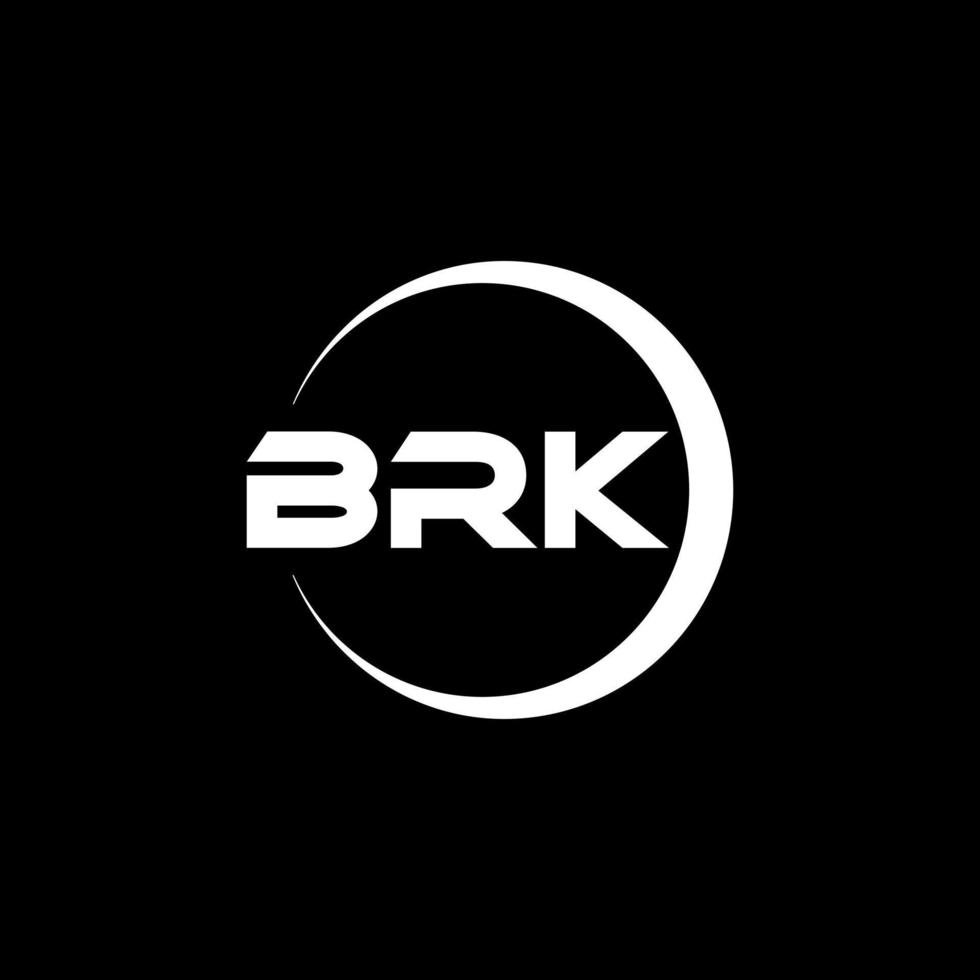 diseño de logotipo de letra brk en ilustración. logotipo vectorial, diseños de caligrafía para logotipo, afiche, invitación, etc. vector