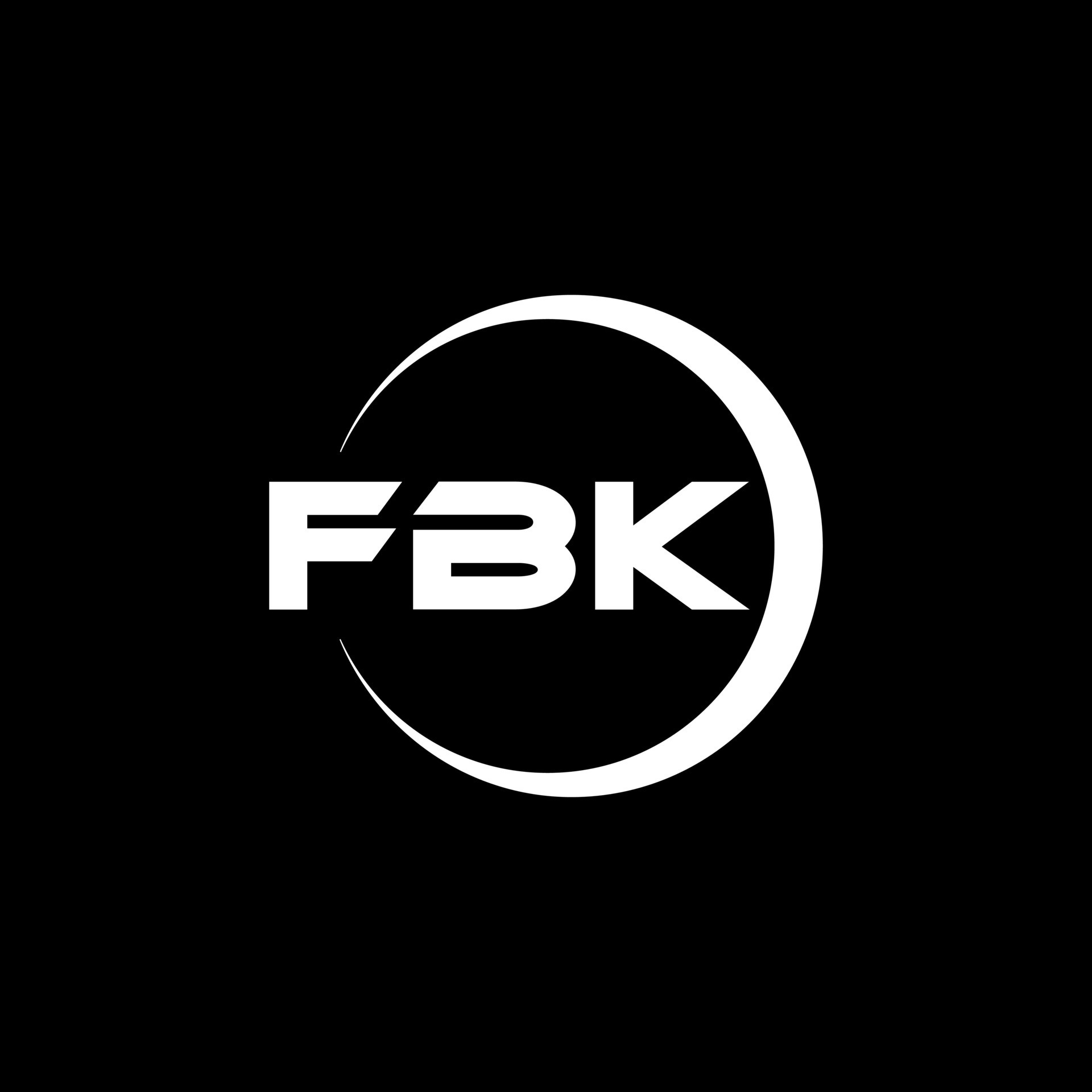 FBK letter logo design in illustration. Vector logo, calligraphy