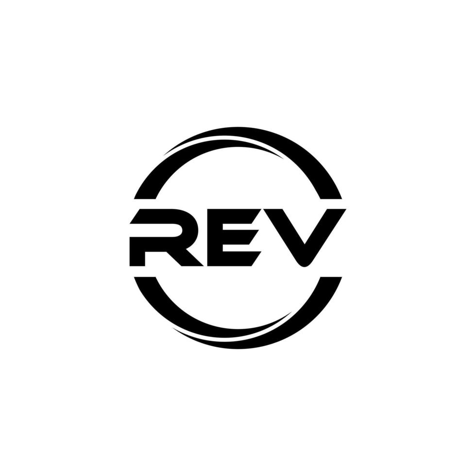 diseño del logotipo de la letra rev en la ilustración. logotipo vectorial, diseños de caligrafía para logotipo, afiche, invitación, etc. vector