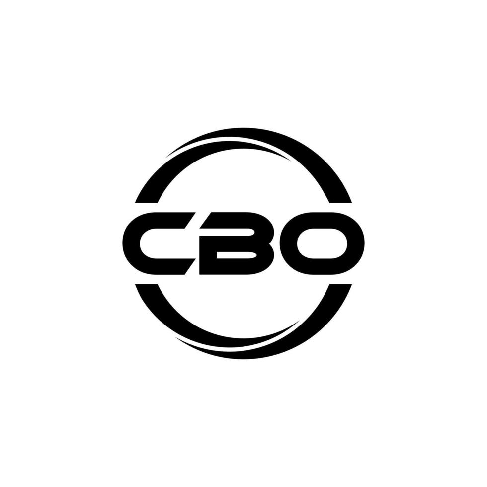 CBO letter logo design in illustration. Vector logo, calligraphy designs for logo, Poster, Invitation, etc.
