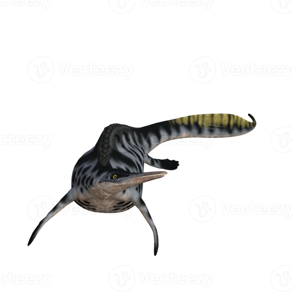 hupehsuchus dinosauro isolato 3d rendere png