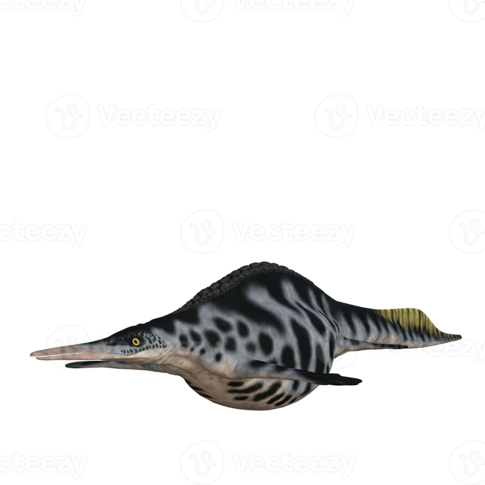 hupehsuchus dinosaurio aislado 3d hacer png