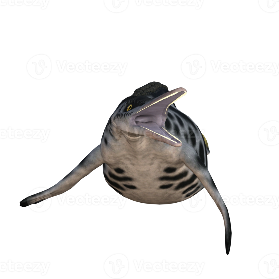 hupehsuchus dinosaurus geïsoleerd 3d geven png