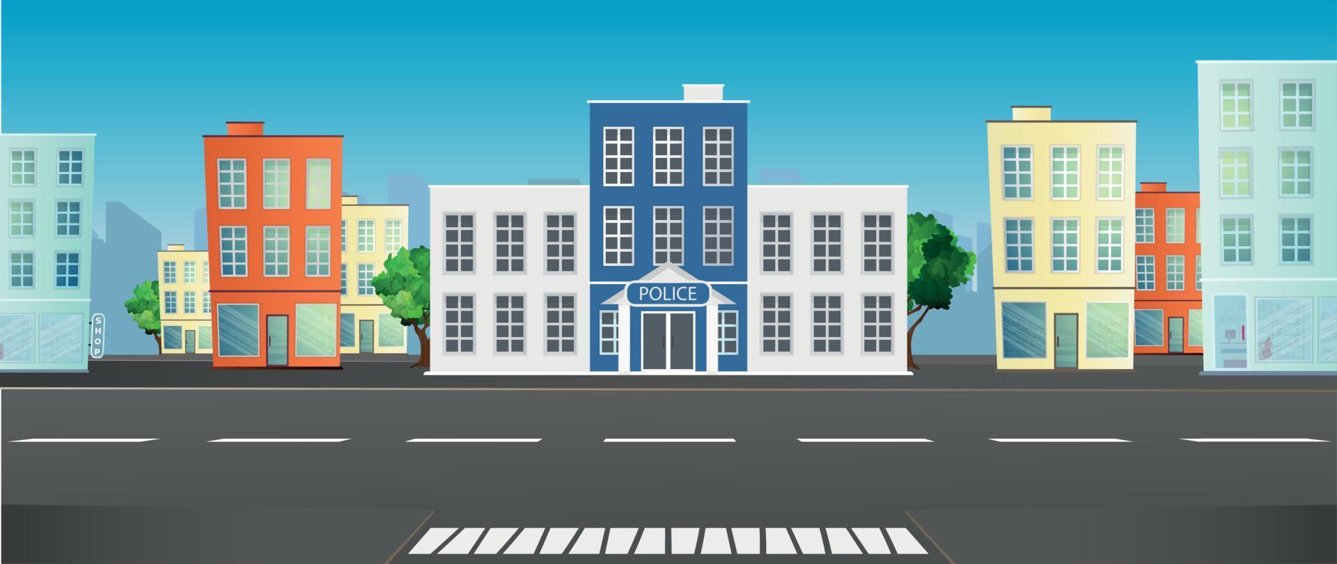 A vector illustration of Police Station