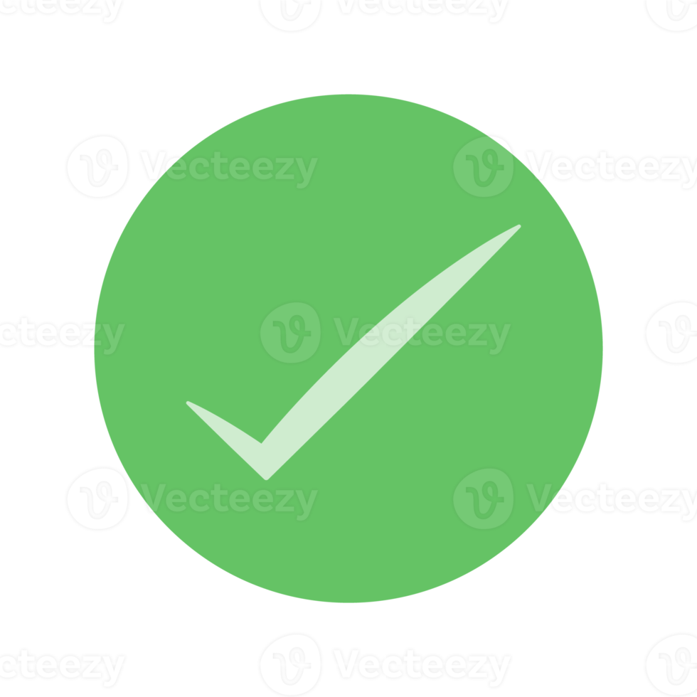 Correct and incorrect icon. Check mark icon. Check list button icon png