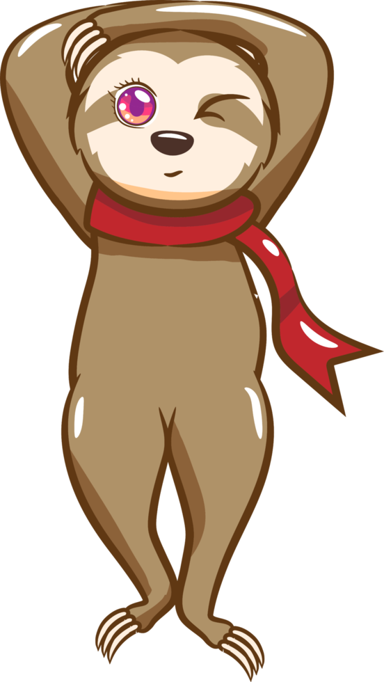 Sloth png graphic clipart design