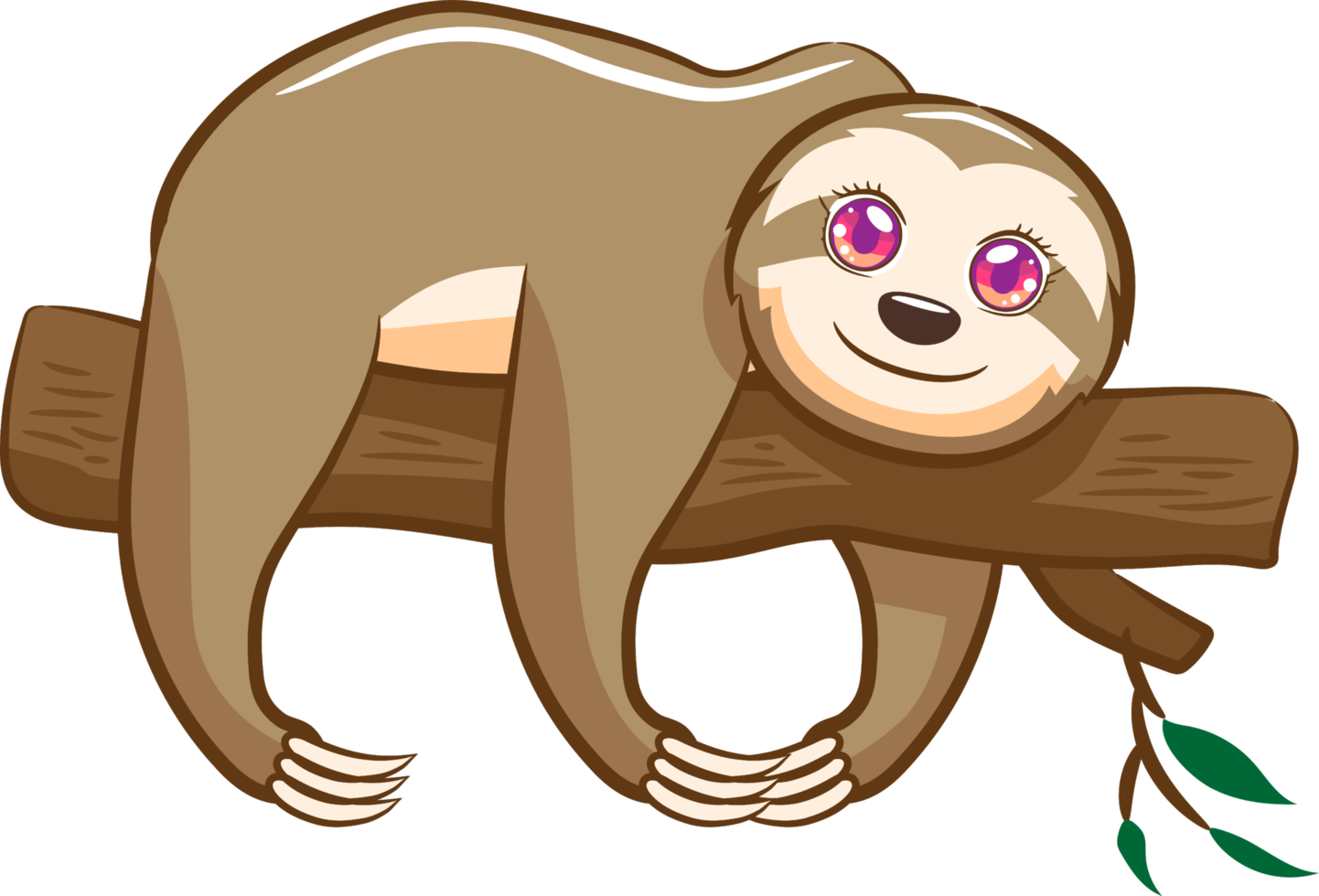 Sloth png graphic clipart design