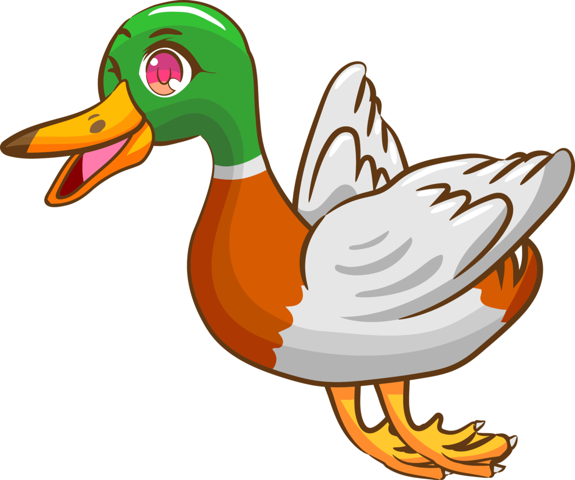 Duck png graphic clipart design