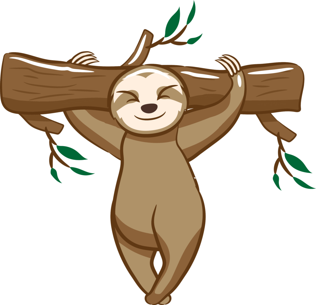 Sloth png graphic clipart design