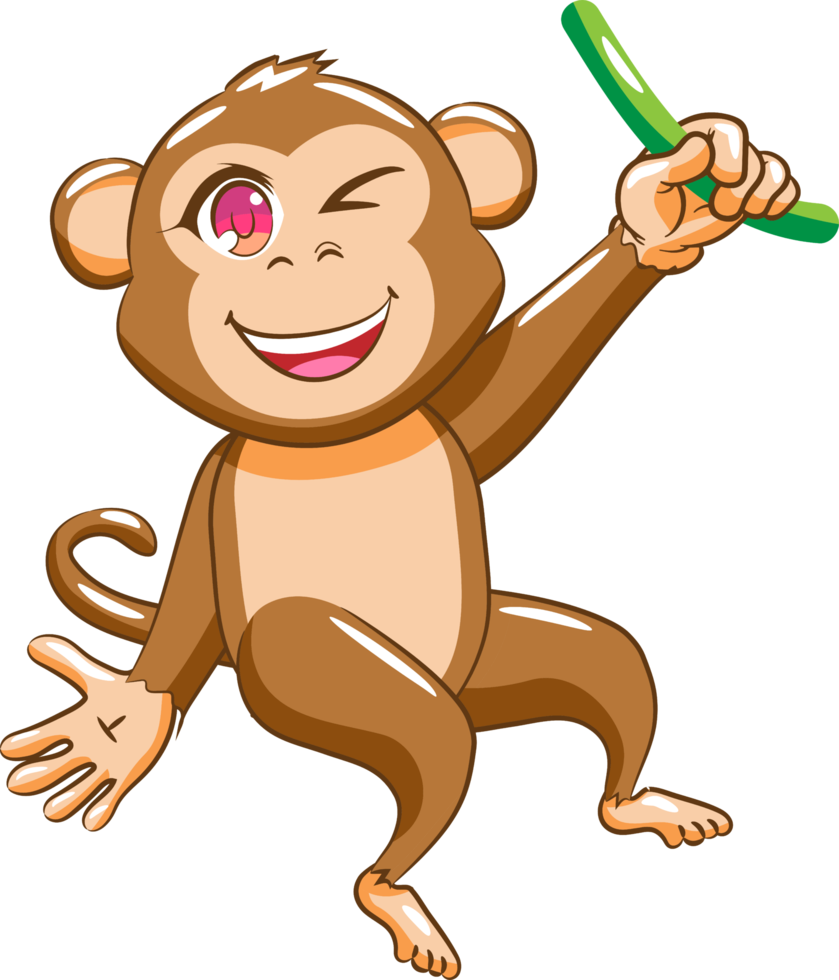 Little Monkey PNG Picture, Happy Little Monkey, Monkey Clipart, Cartoon  Comics, Animal Illustration PNG Image For Free Download