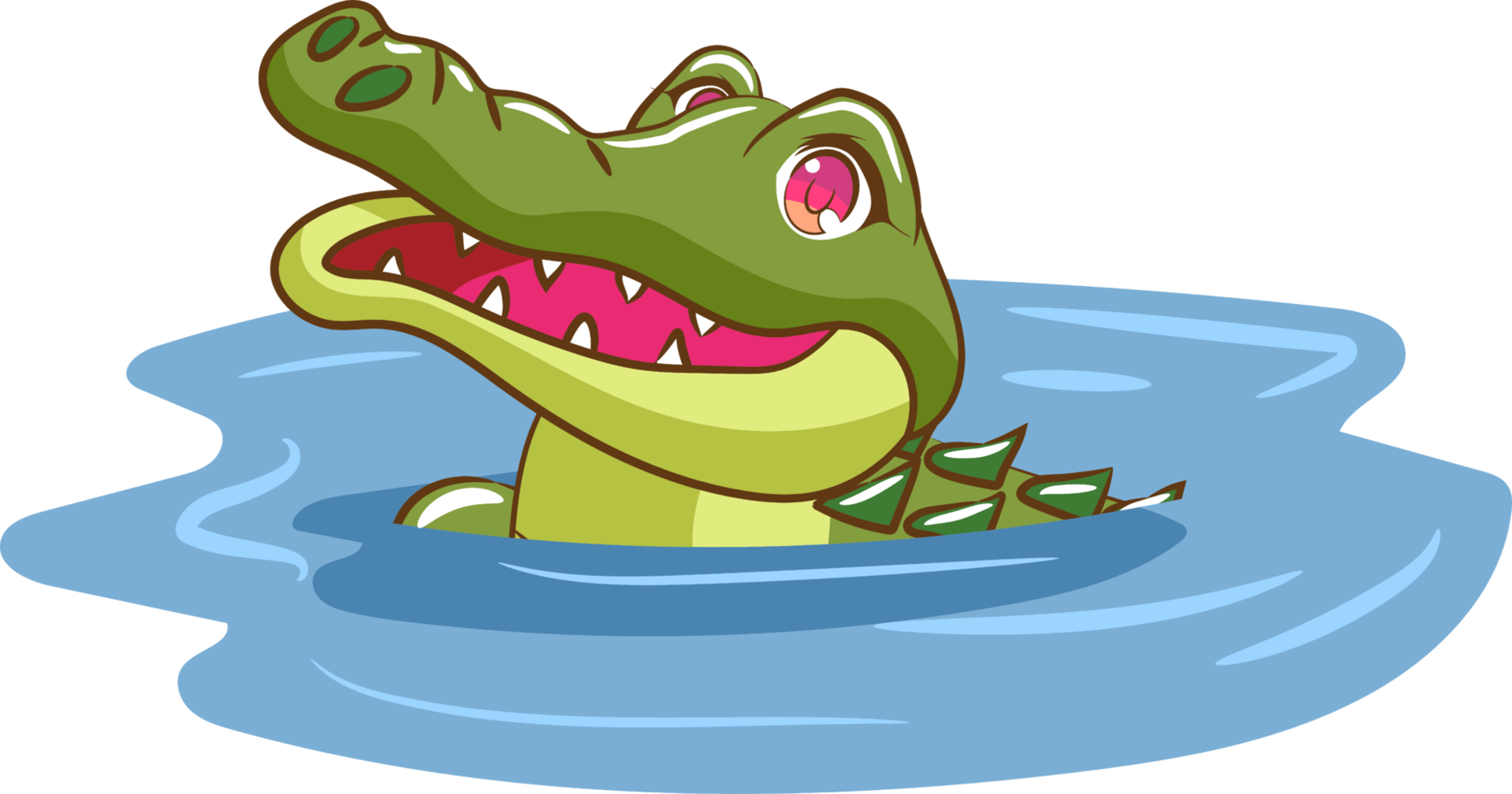 Crocodile png graphic clipart design