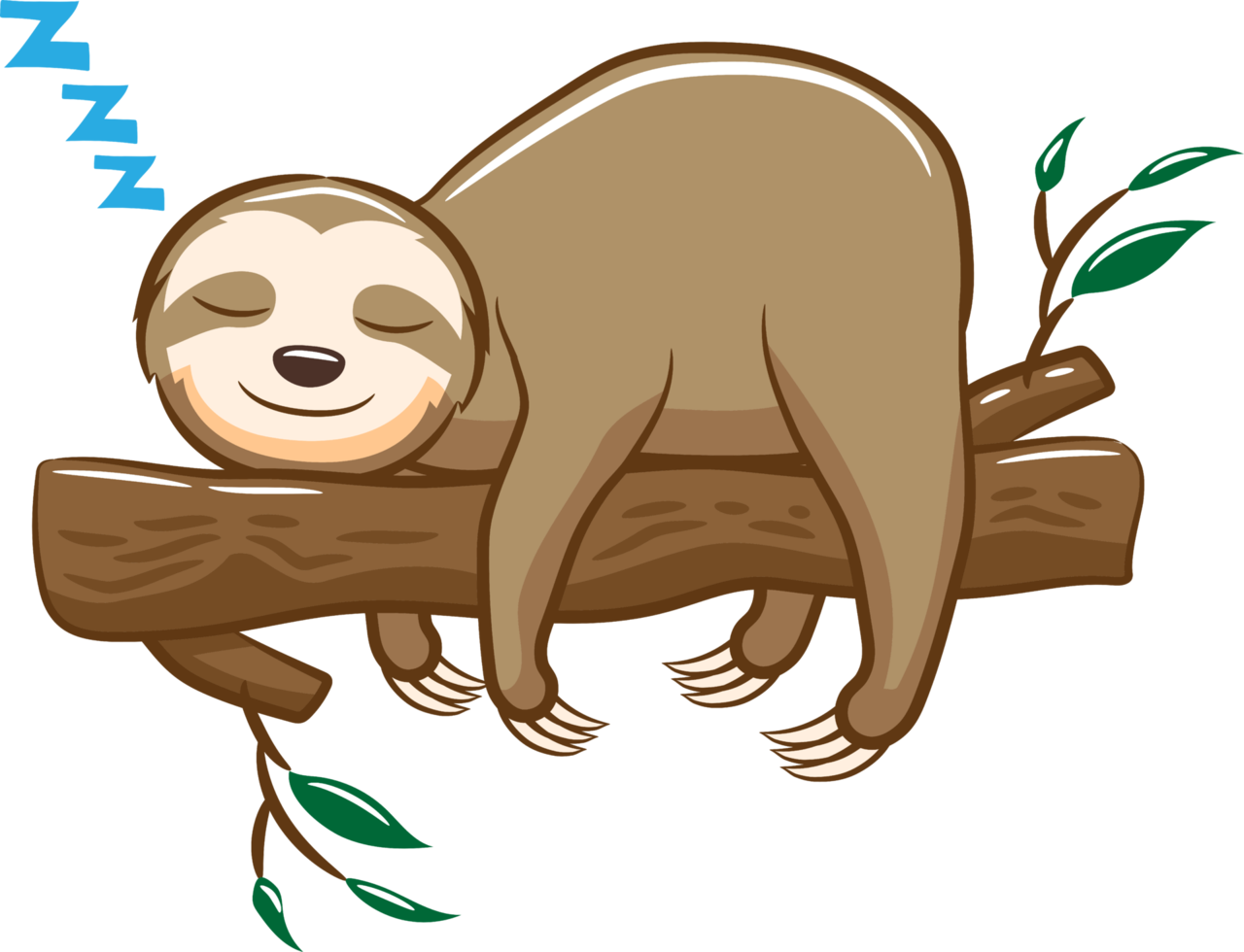 Sloth png graphic clipart design