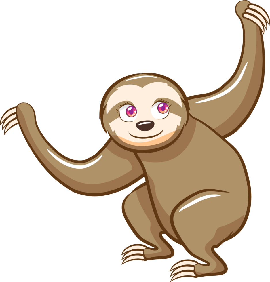 Sloth png graphic clipart design