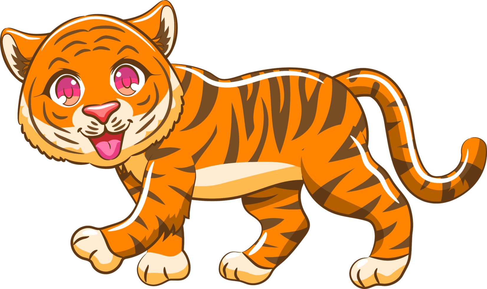 tijger PNG grafisch clip art ontwerp