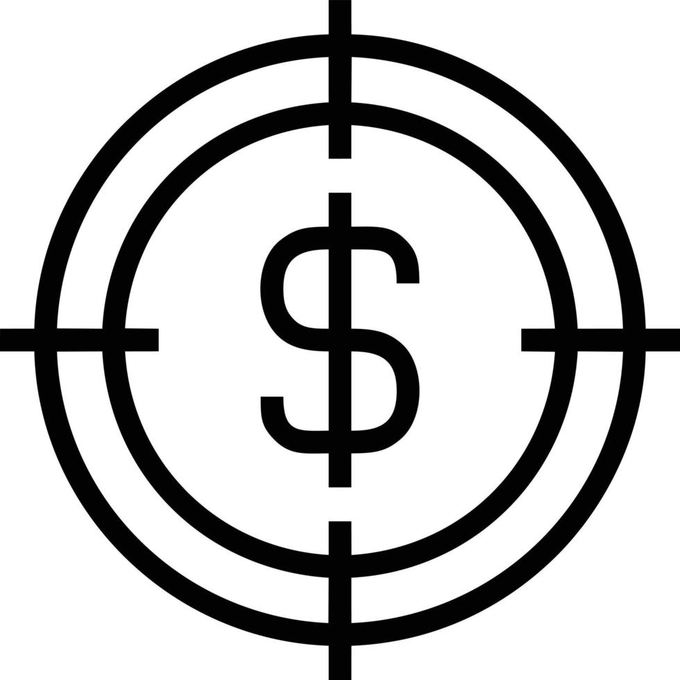 Target focus icon symbol vector image, illustration of the success goal icon concept. EPS 10