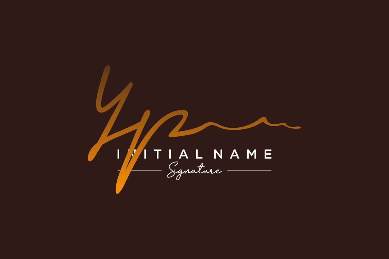Initial YP signature logo template vector. Hand drawn Calligraphy lettering Vector illustration.