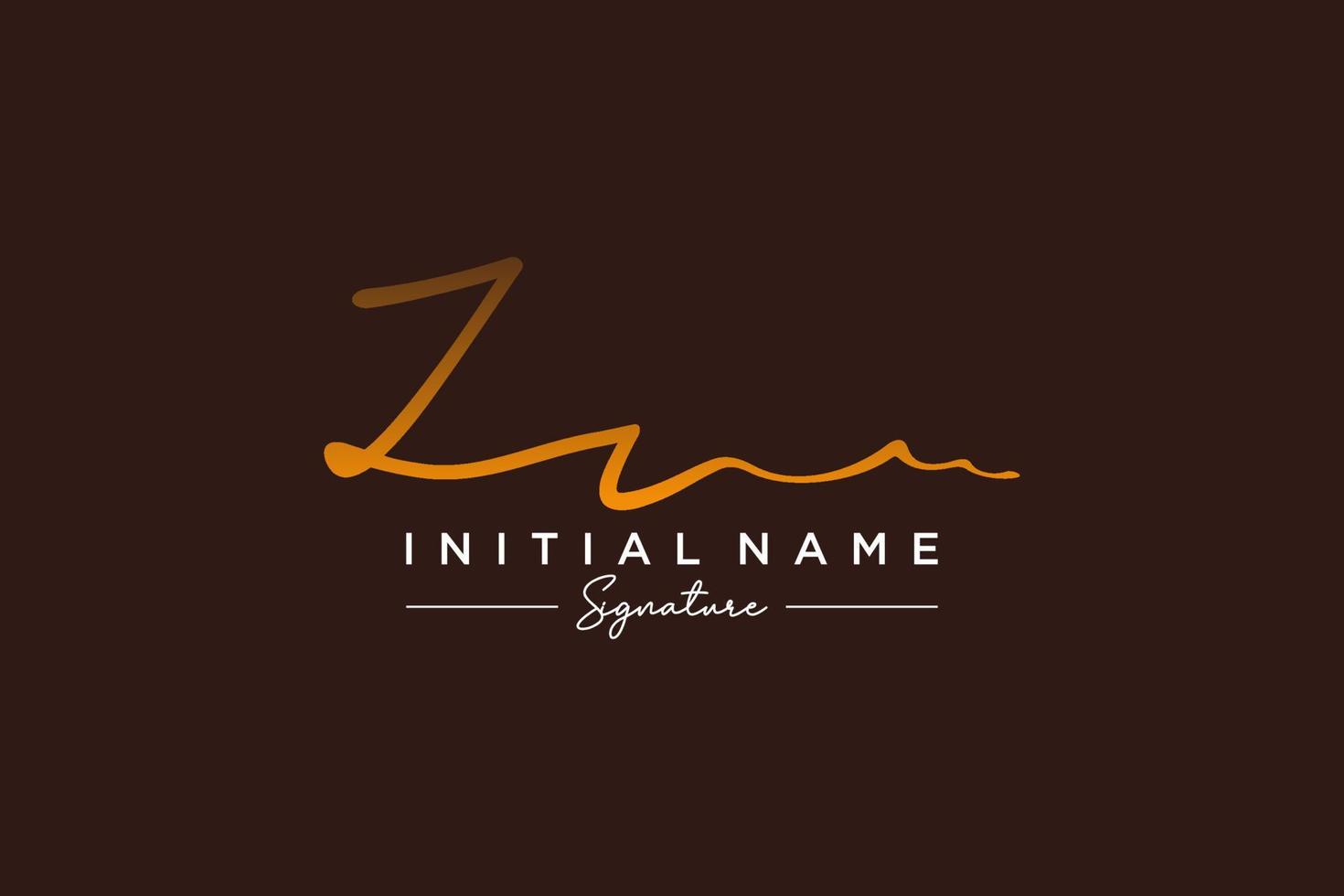 Initial ZR signature logo template vector. Hand drawn Calligraphy lettering Vector illustration.