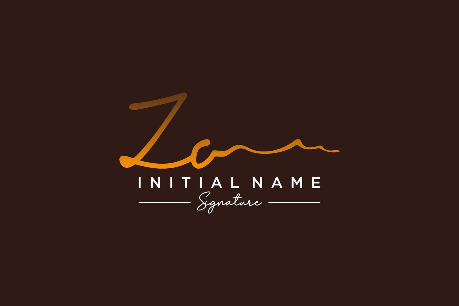 Initial ZO signature logo template vector. Hand drawn Calligraphy lettering Vector illustration.