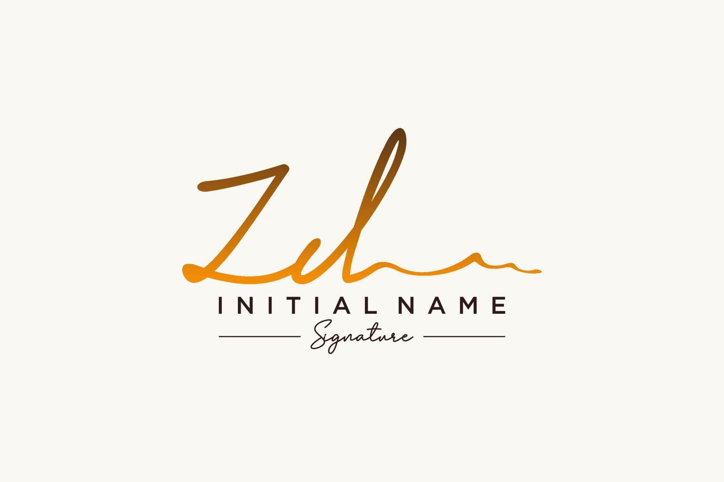 Initial ZD signature logo template vector. Hand drawn Calligraphy lettering Vector illustration.