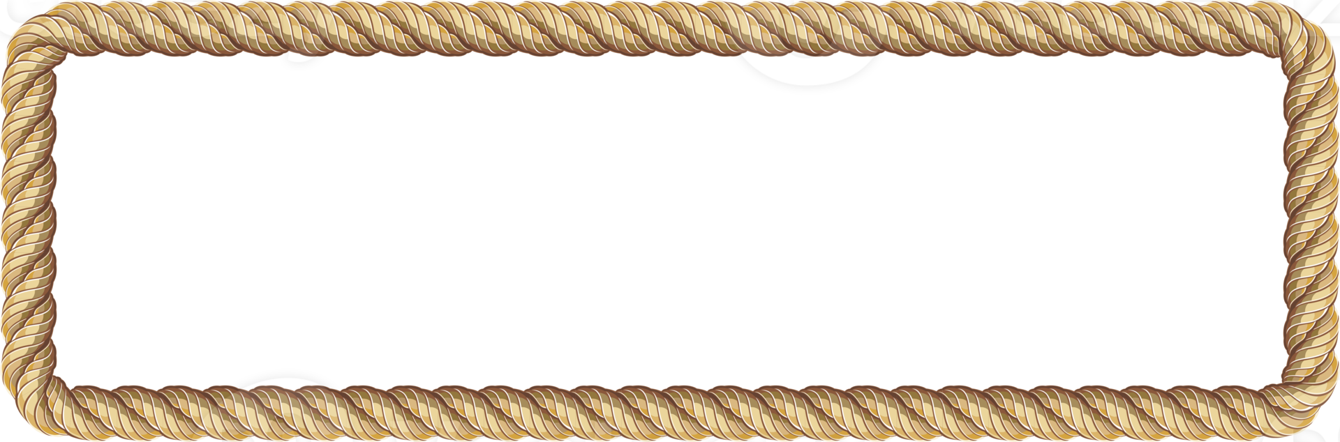 Brown rope frame banner png