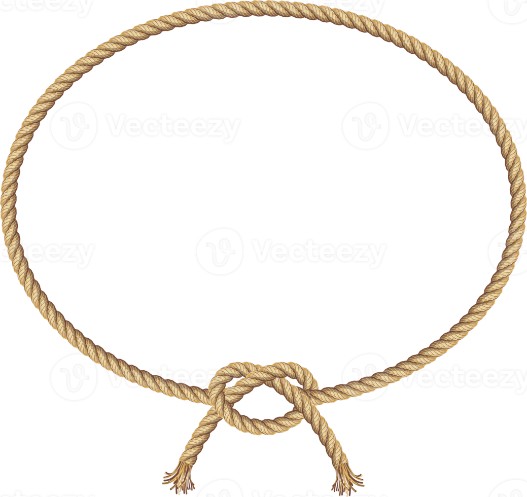 Brown rope frame banner png