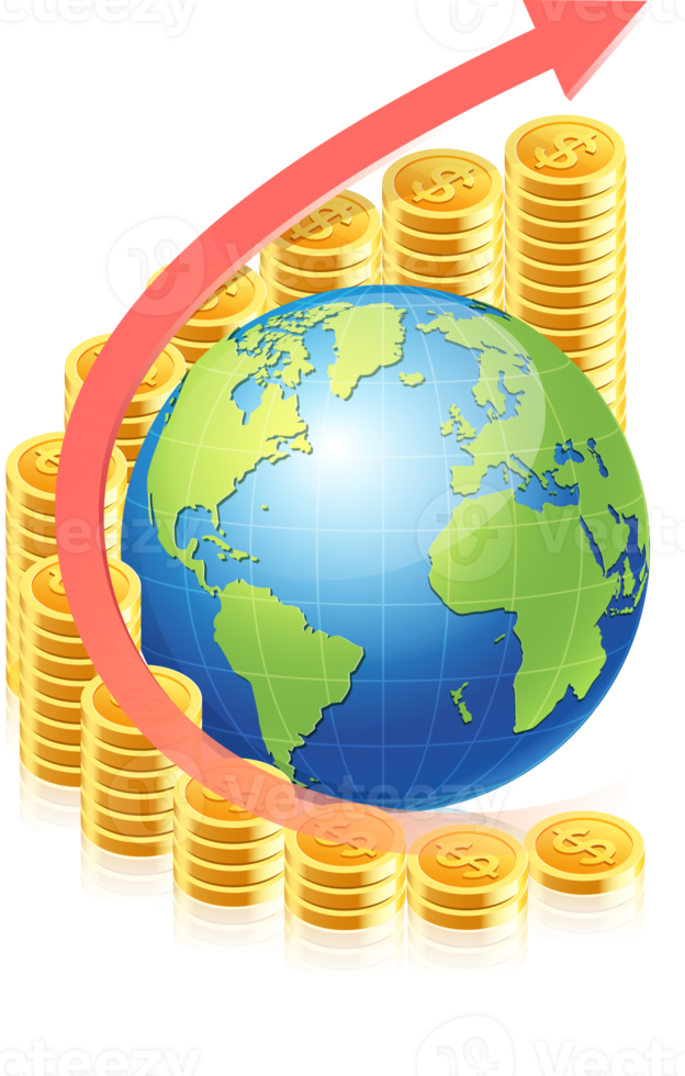 money globe isomatric png