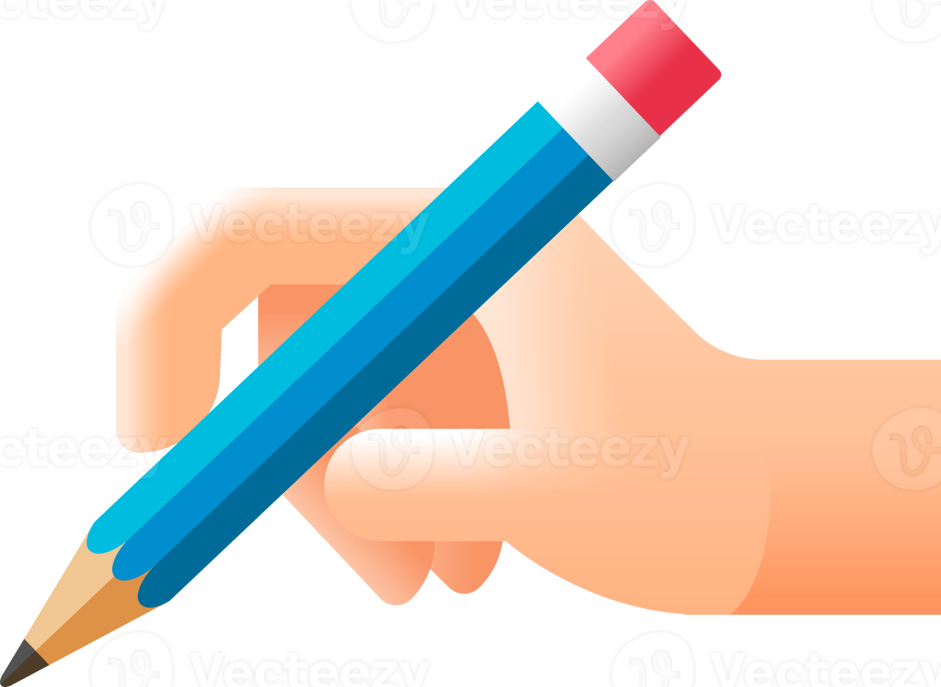 hand holding pencil clipart png