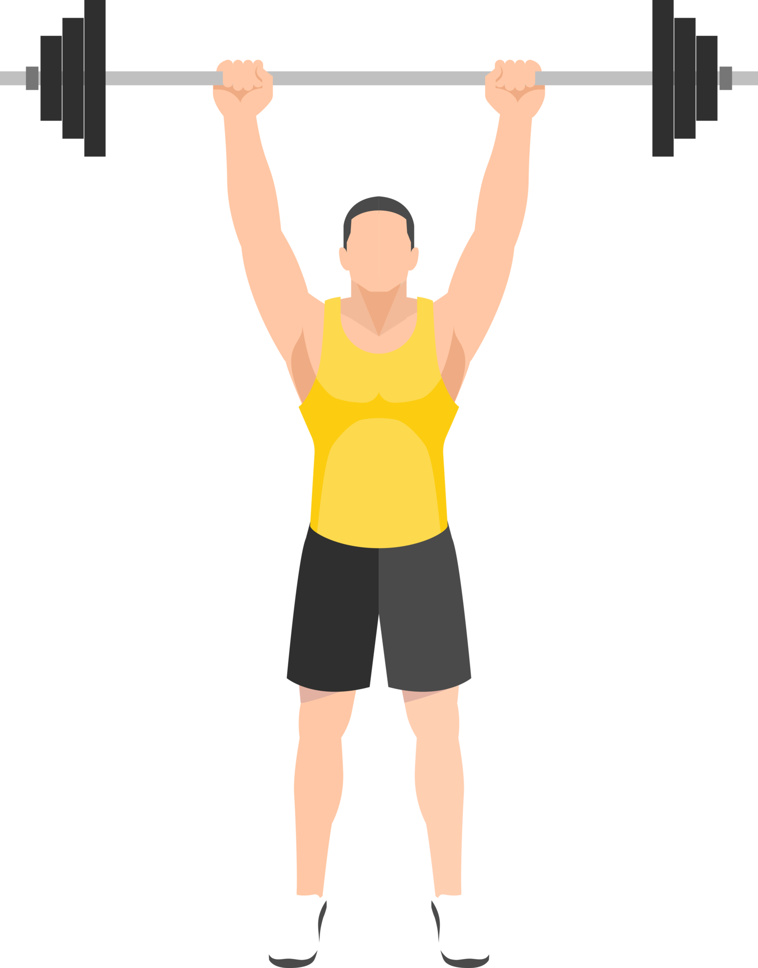 Man lifting weights exercise 19046267 PNG