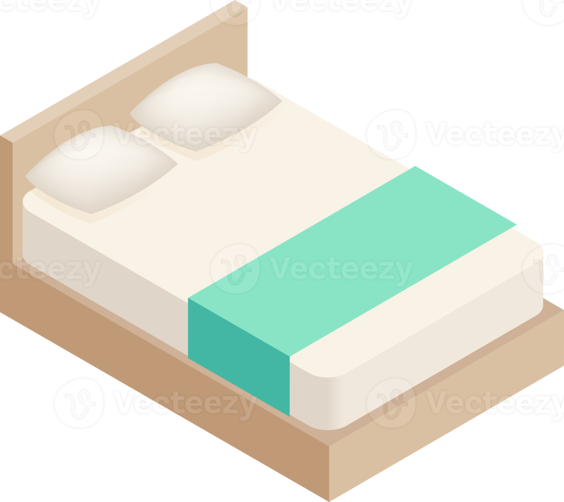 Bed isometric illustrations png