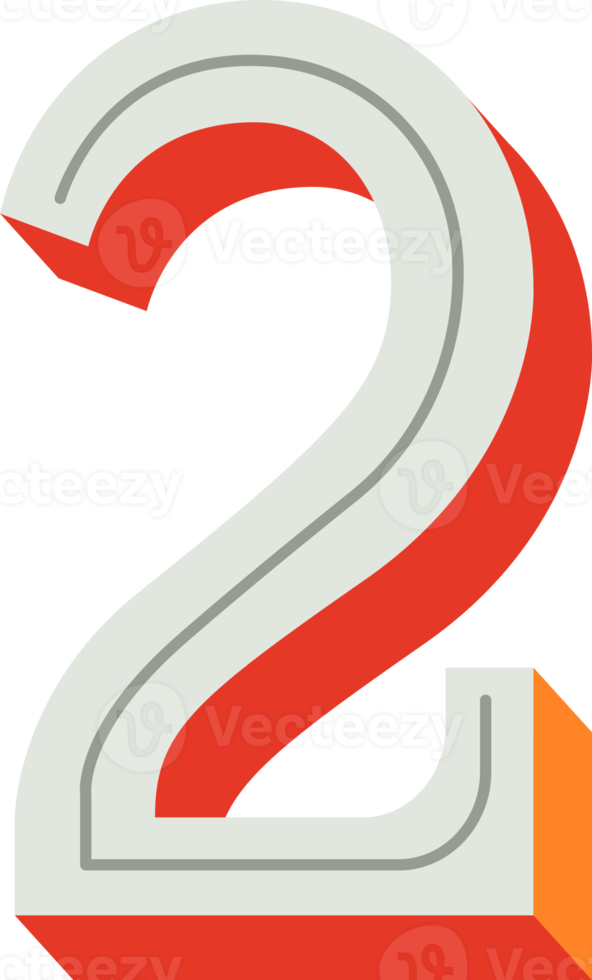 Vintage retro number png