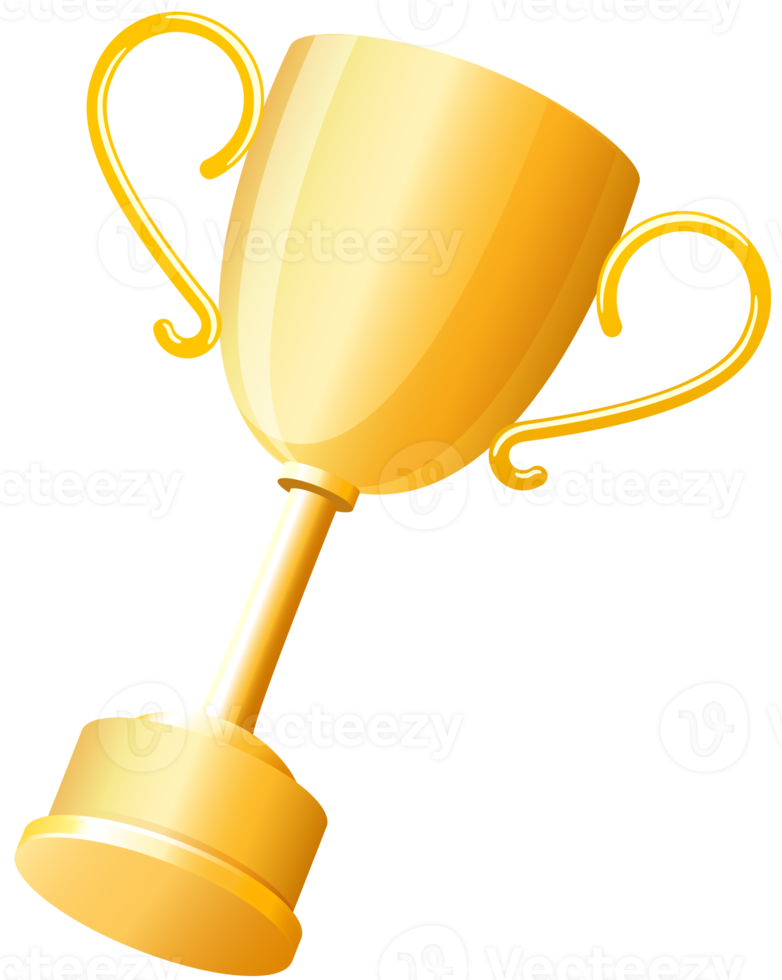 Gold trophies symbol icon png