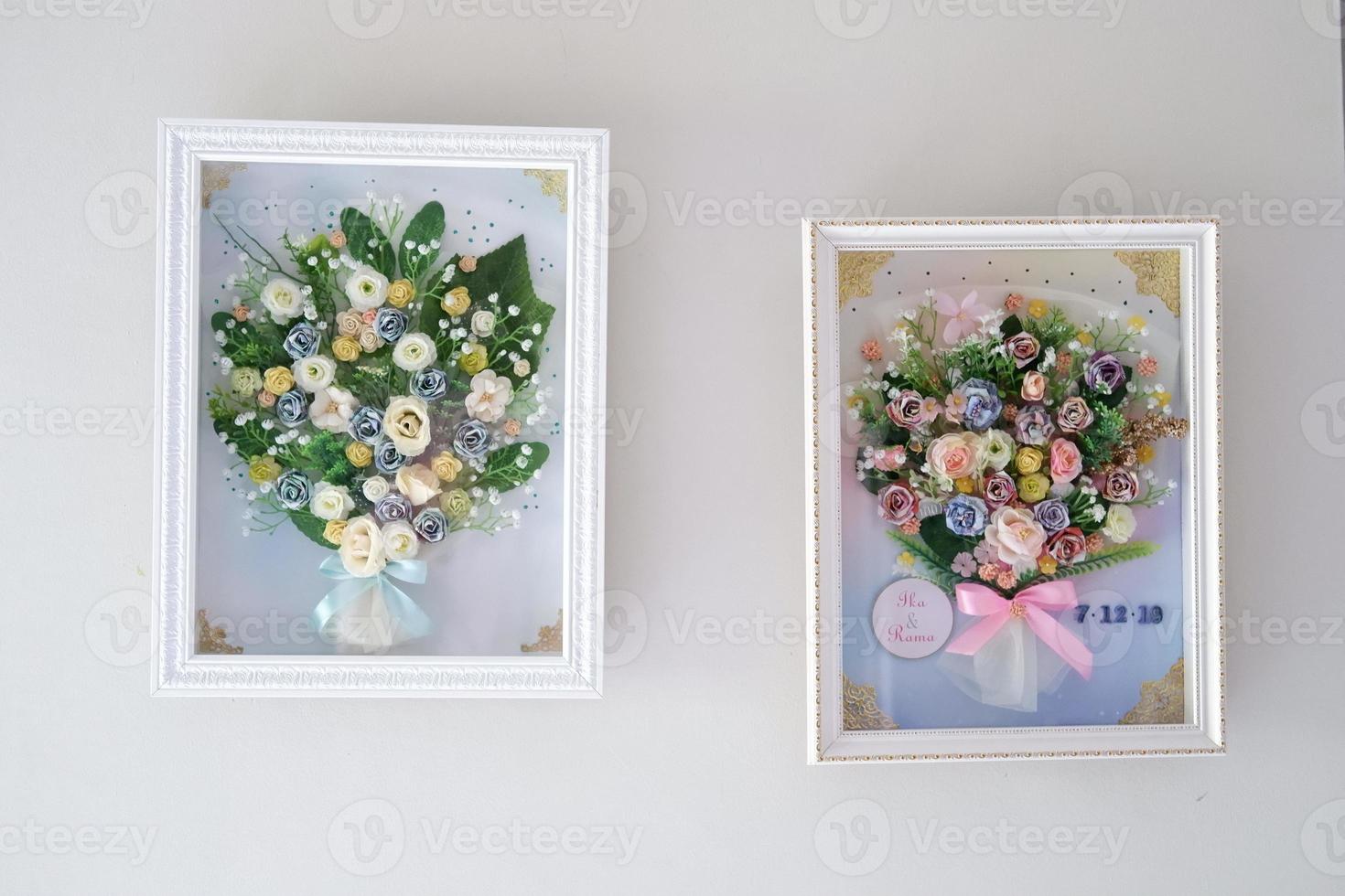 paper flower arrangements as a background photo