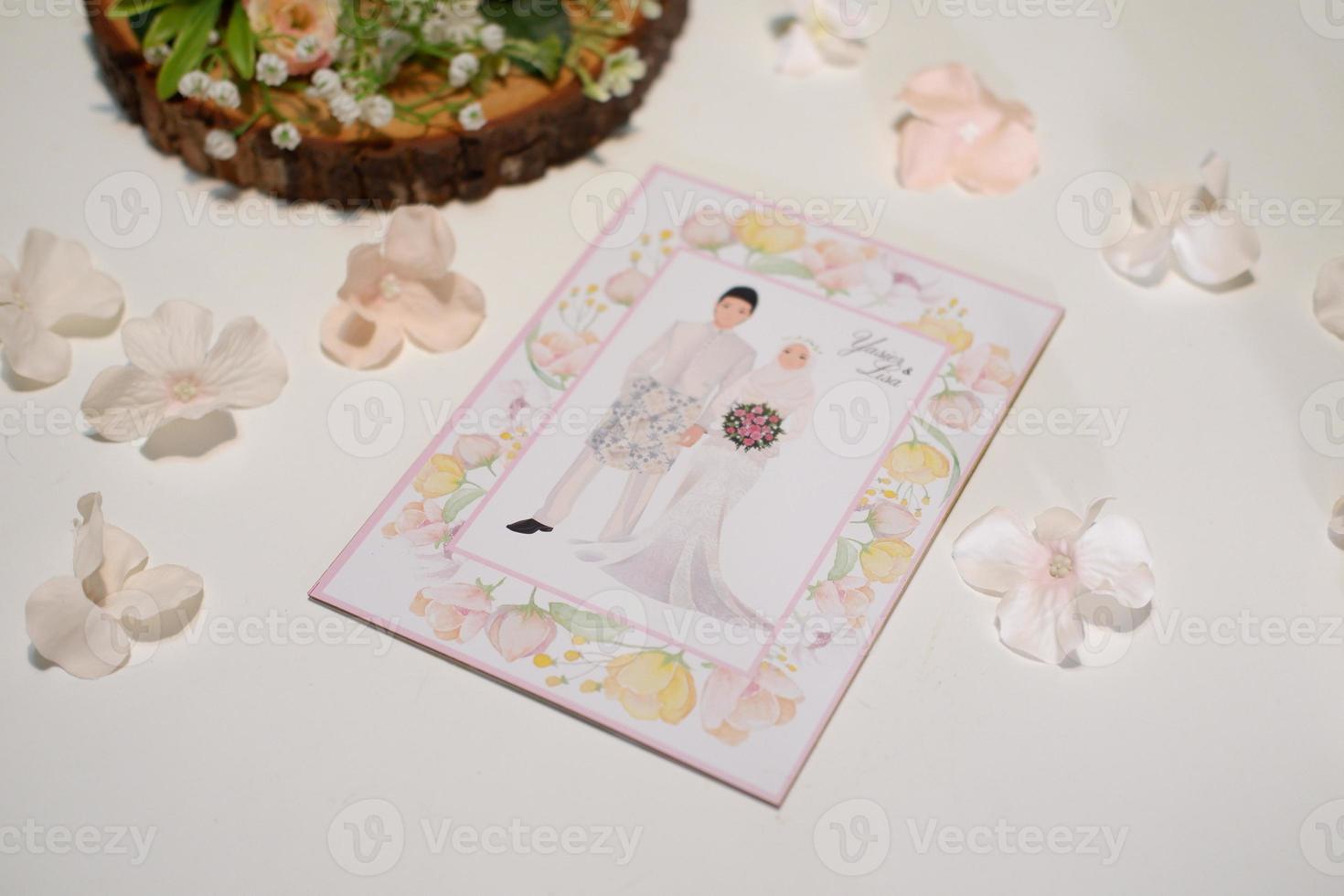 wedding book illustration as a background photo