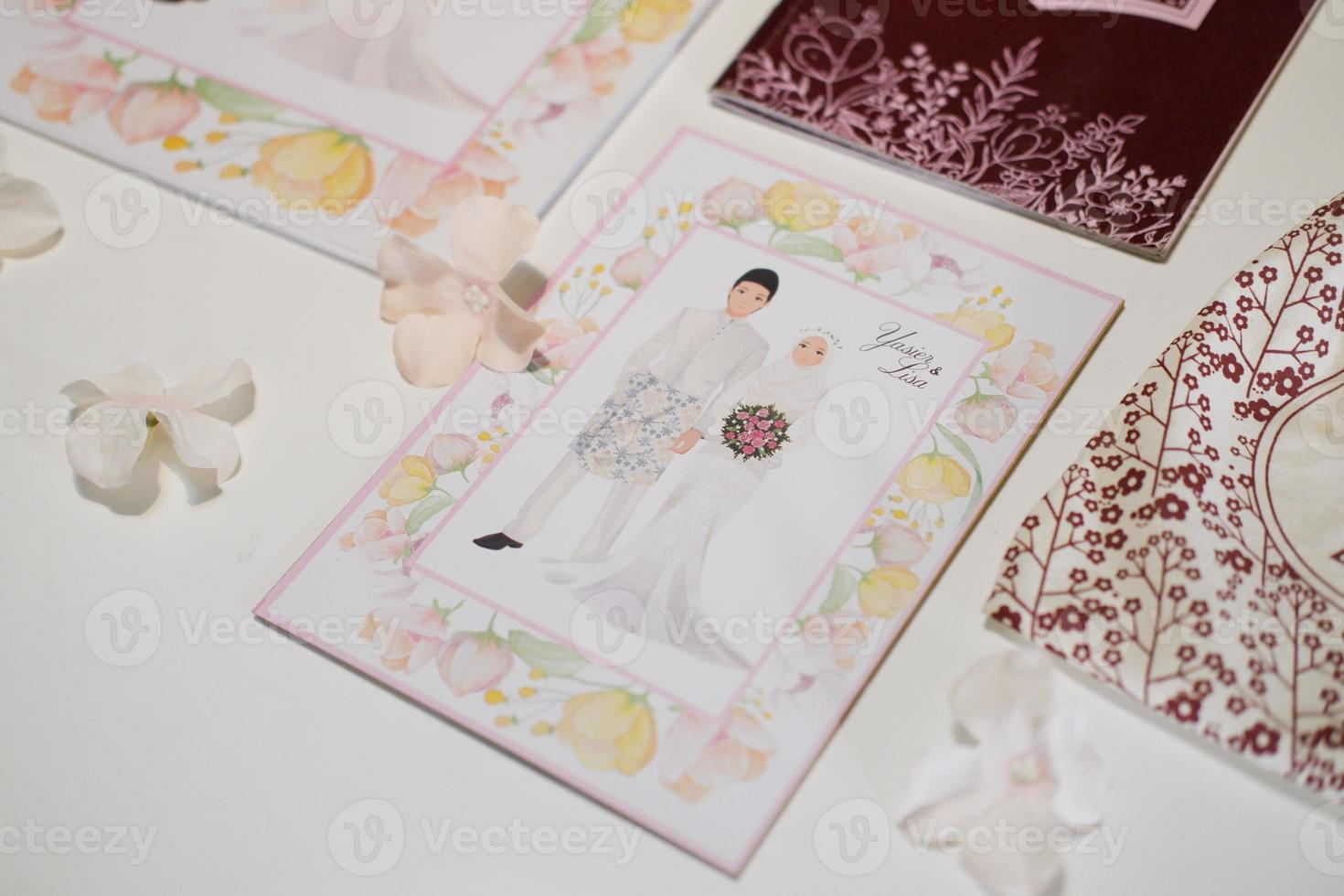 wedding book illustration as a background photo