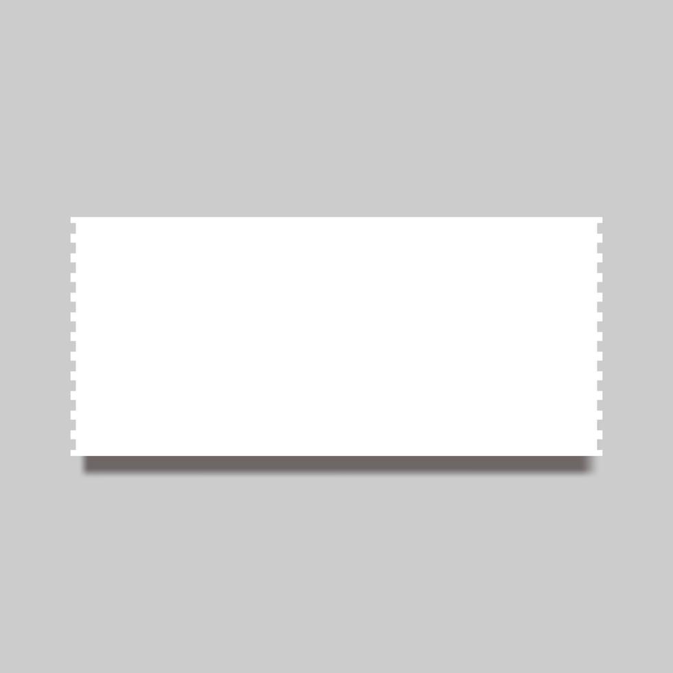 ticket blank realistic mockup template vector illustration on gray background