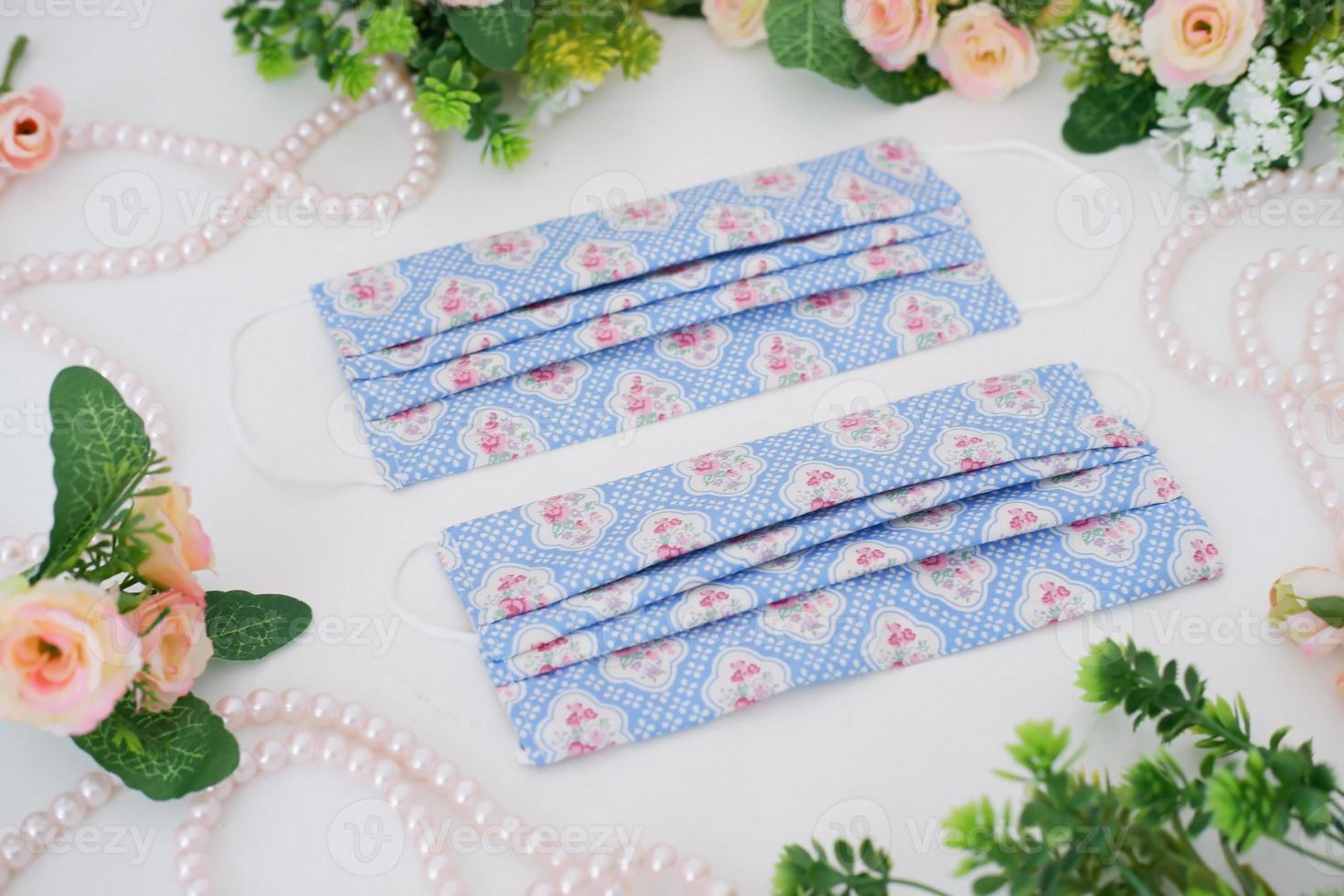 beautiful patterned masks as a background photo