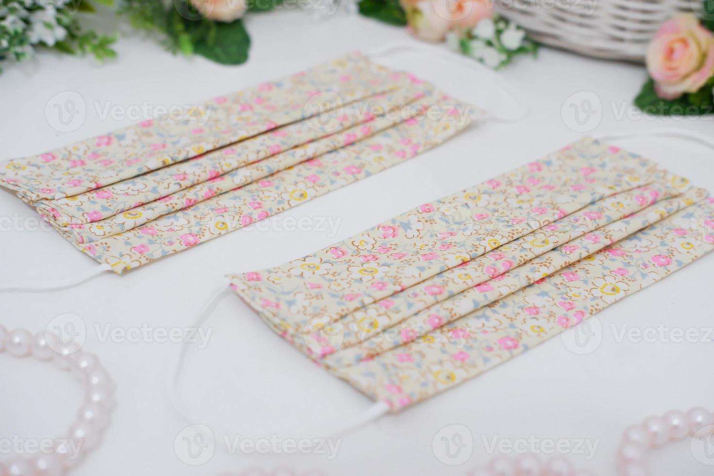 beautiful patterned masks as a background photo