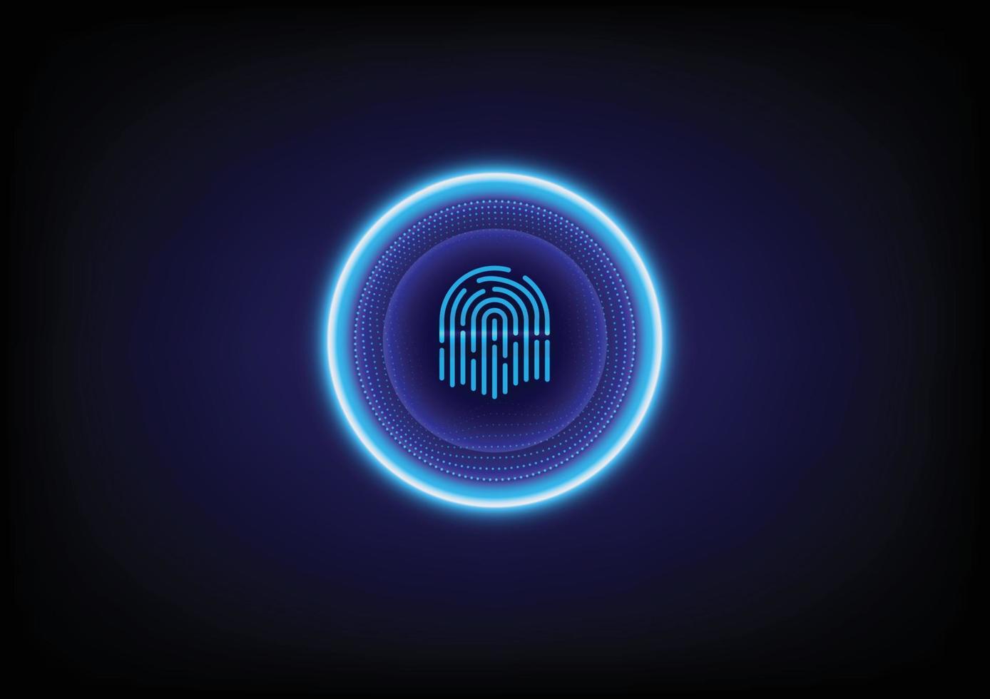 finger print technology abstract background vector