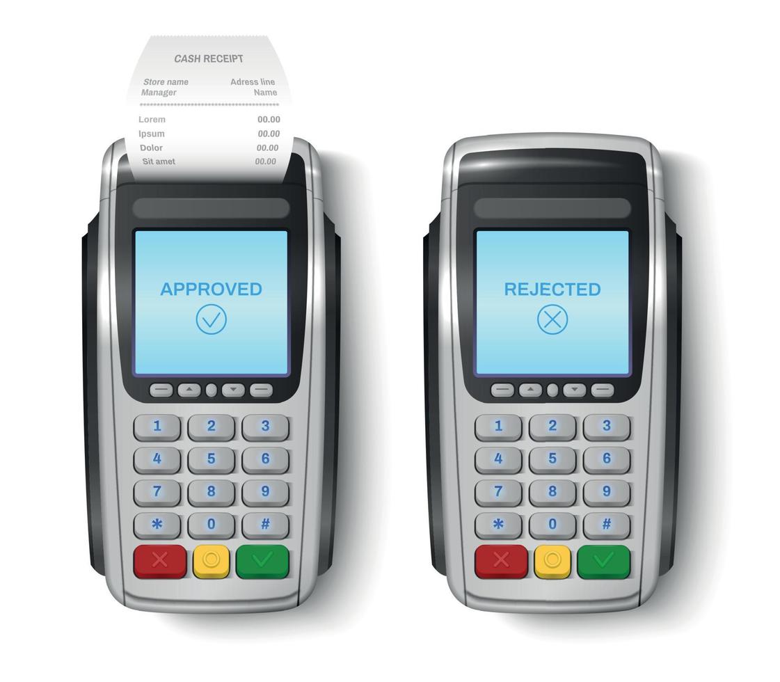 POS Terminal Realistic Set vector