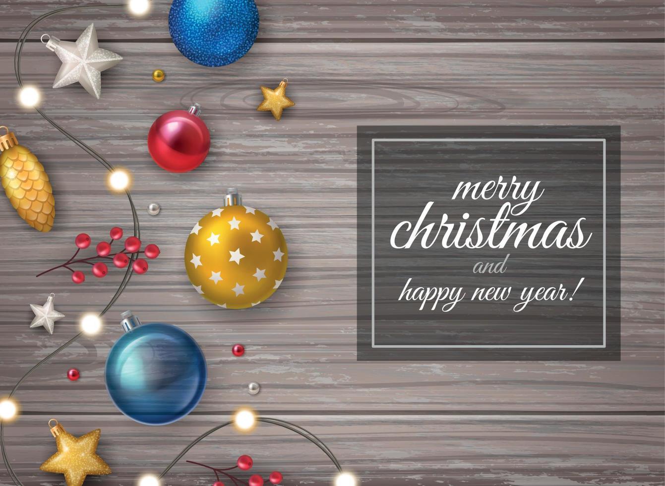 Merry Christmas Realistic Background vector