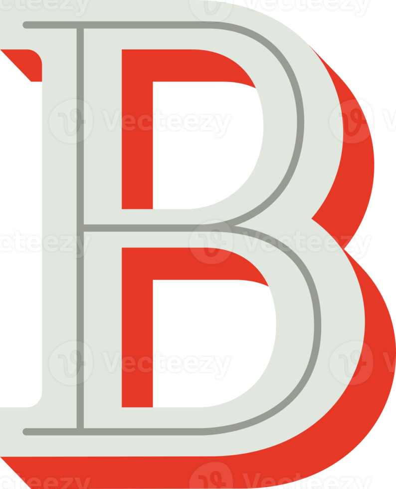 Vintage retro alphabet typography png