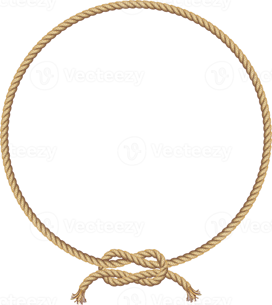 Brown rope frame banner png
