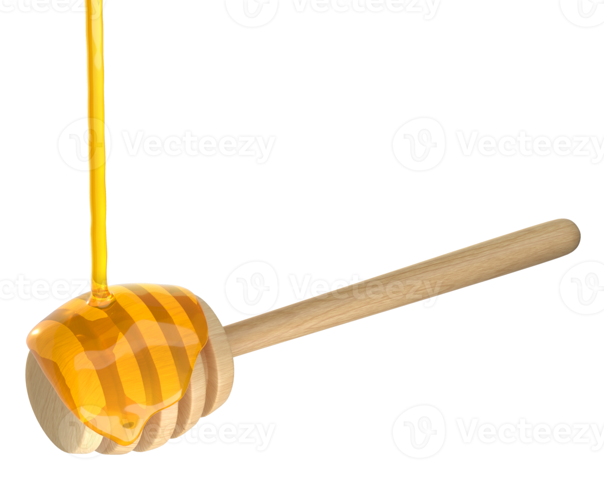 Wooden honey dipper png