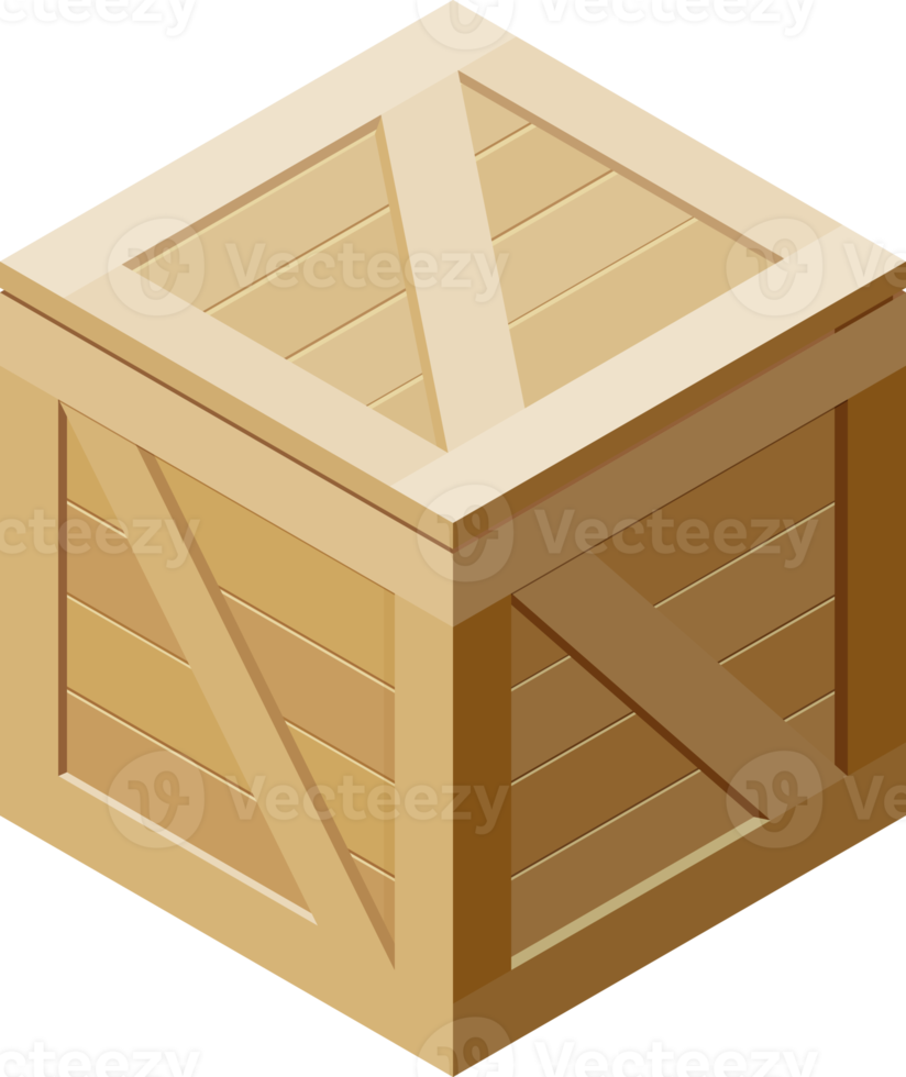 pacote de madeira isométrico png