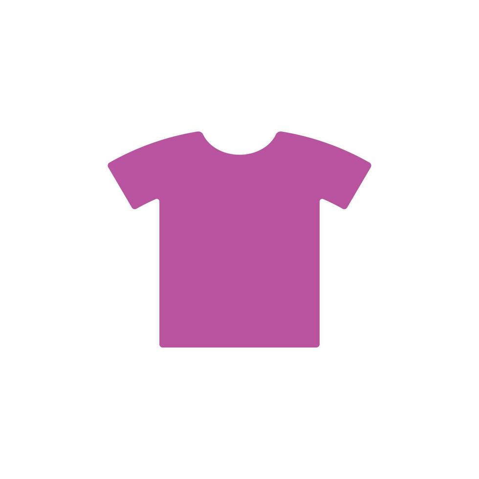 eps10 pink vector t shirt solid art abstract icon or logo isolated on white background. unisex shirt symbol in a simple flat trendy modern style for your website design, and mobile app