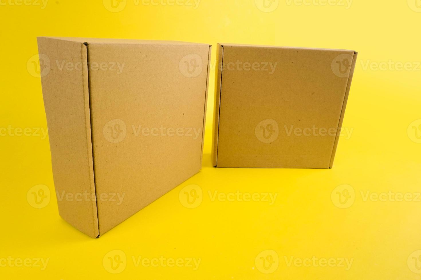 Cardbox with color background photo