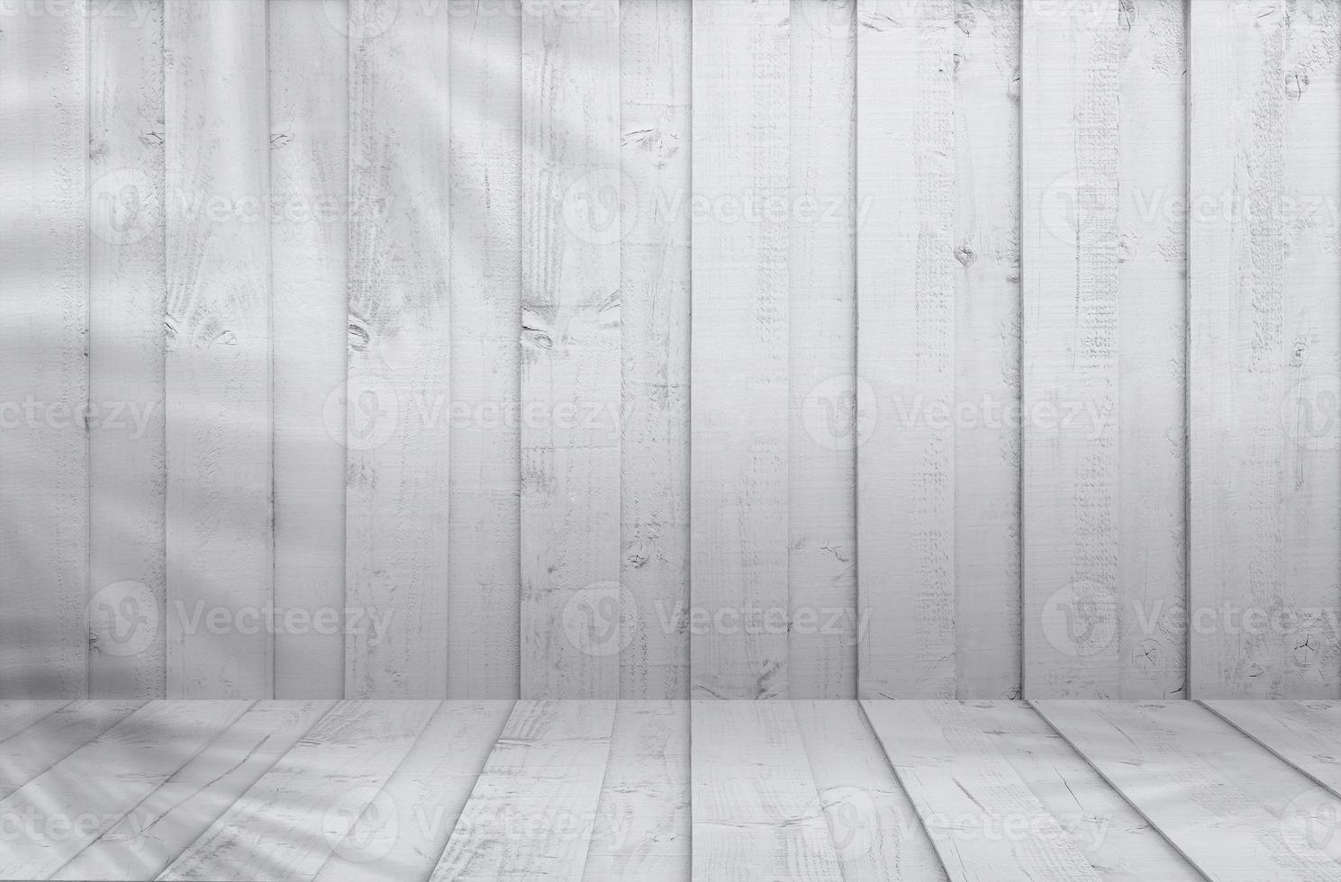 White Wood background,Washed Wooden texture with coconut palm leaf shadow,Vintage wall wood leaves silhouette on stripe surface with leaves overlay,Horizon Backdrop for product background presentation photo