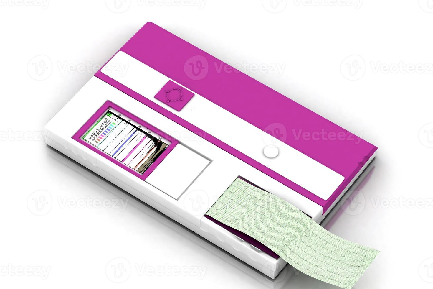 3d multi use  hematology analyzer in white background photo